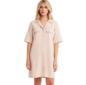 LEO & SAGE linen blend dress size medium 20in pit to pit chest measurement